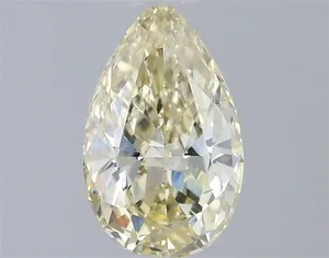 0.77ct PEAR Fancy Light Yellow VS2 Coloured Lab diamond