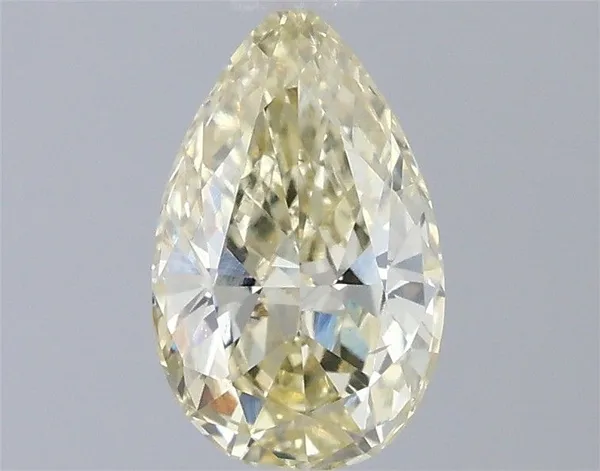 0.77ct PEAR Fancy Light Yellow VS2 Coloured Lab diamond