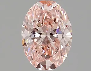 1.2ct OVAL Fancy Vivid Pink VVS2 Coloured Lab diamond