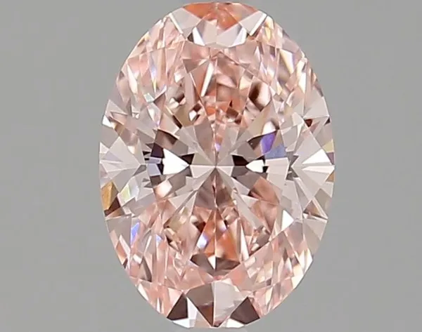 1.2ct OVAL Fancy Vivid Pink VVS2 Coloured Lab diamond