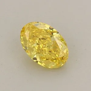 0.49ct OVAL Fancy Vivid Yellow VS1 Coloured Lab diamond