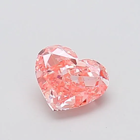 0.82ct HEART Fancy Vivid Pink VS1 Coloured Lab diamond