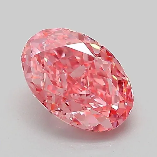 1.05ct OVAL Fancy Vivid Pink VS1 Coloured Lab diamond