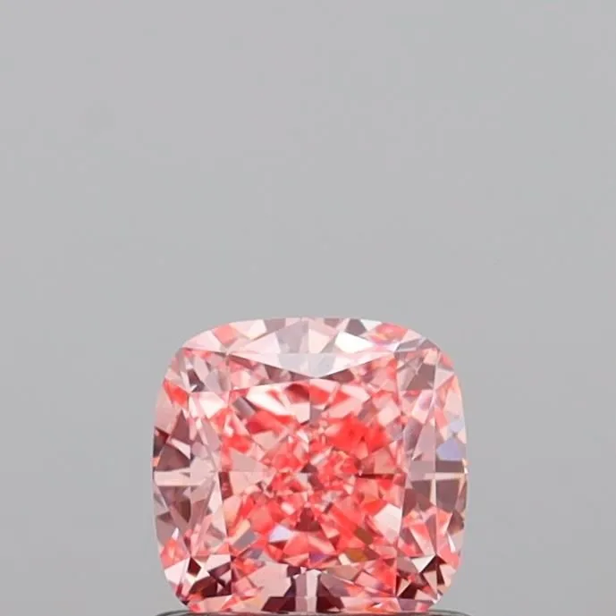 1.08ct CUSHION Fancy Vivid Pink VVS2 Coloured Lab diamond