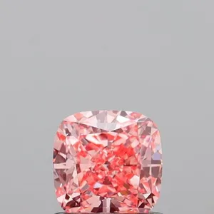 1.08ct CUSHION Fancy Vivid Pink VVS2 Coloured Lab diamond