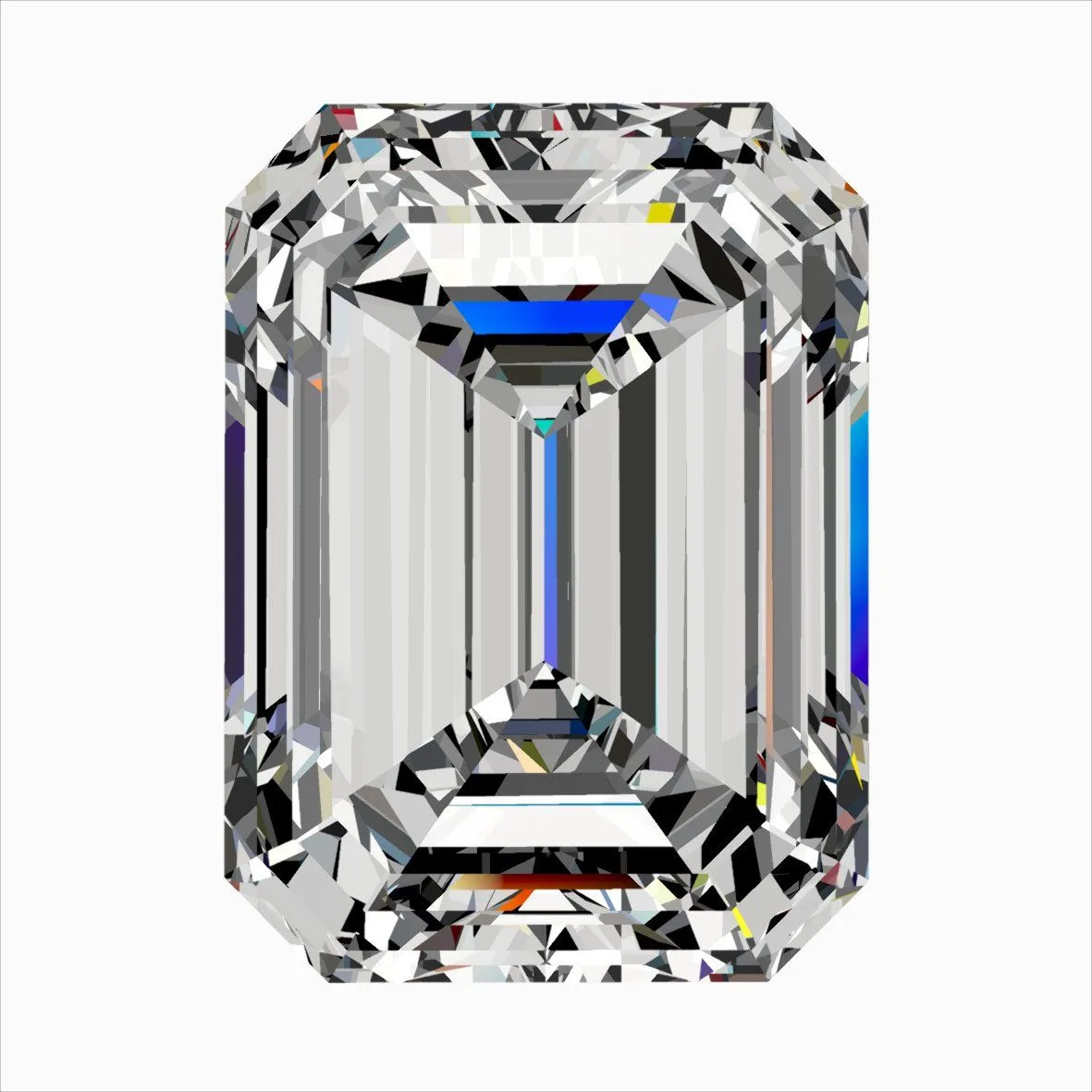 0.40ct EMERALD F VS2 Natural diamond