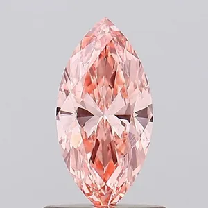 0.65ct MARQUISE Fancy Vivid Pink VS1 Coloured Lab diamond