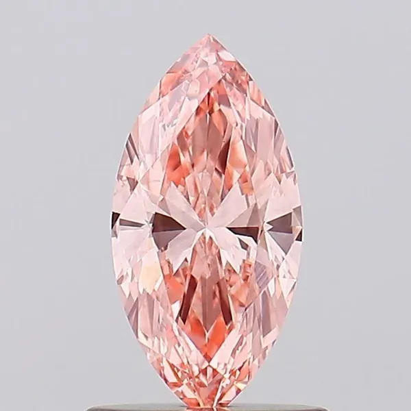 0.65ct MARQUISE Fancy Vivid Pink VS1 Coloured Lab diamond