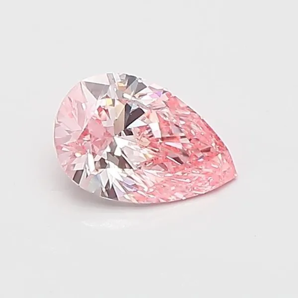 0.55ct PEAR Fancy Vivid Pink VS1 Coloured Lab diamond