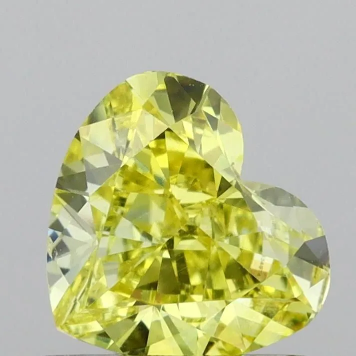 1.11ct HEART Fancy Intense Yellow VS2 Coloured Lab diamond