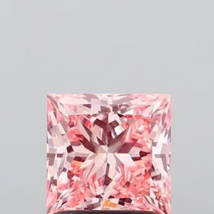 1.56ct PRINCESS Fancy Intense Pink VS1 Coloured Lab diamond