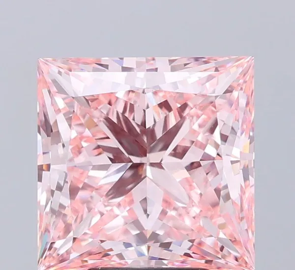 5.03ct PRINCESS Fancy Intense Pink VS1 Coloured Lab diamond