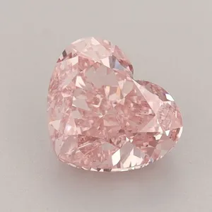 1.52ct HEART Fancy Vivid Pink VS2 Coloured Lab diamond