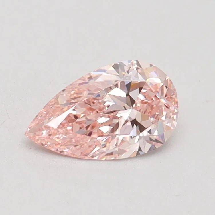 0.55ct PEAR Fancy Light Pink VVS2 Coloured Lab diamond