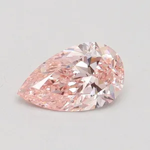0.55ct PEAR Fancy Light Pink VVS2 Coloured Lab diamond