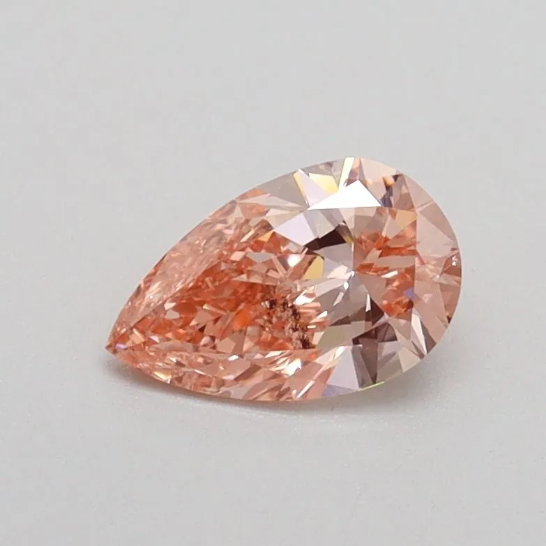0.50ct PEAR Fancy Intense Pink SI1 Coloured Lab diamond