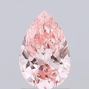 0.89ct PEAR Fancy Vivid Pink VS2 Coloured Lab diamond