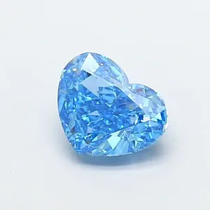 1.01ct HEART Fancy Vivid Blue VVS2 Coloured Lab diamond