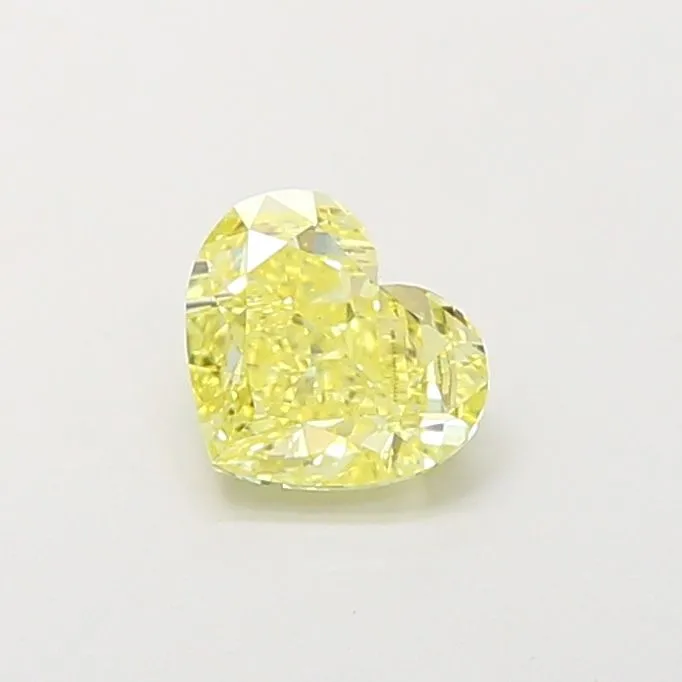 1.00ct HEART Fancy Intense Yellow VS2 Coloured Lab diamond