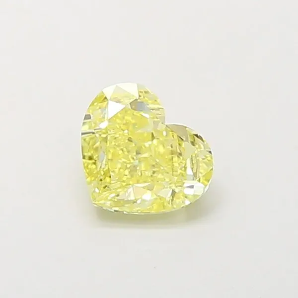 1ct HEART Fancy Intense Yellow VS2 Coloured Lab diamond