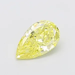 0.81ct PEAR Fancy Intense Yellow VS1 Coloured Lab diamond