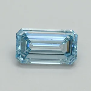 1ct EMERALD Fancy Intense Blue VS2 Coloured Lab diamond