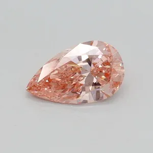 0.53ct PEAR Fancy Intense Pink SI1 Coloured Lab diamond