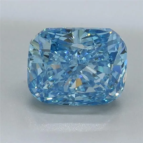 1.18ct CUSHION Fancy Vivid Blue VS1 Coloured Lab diamond