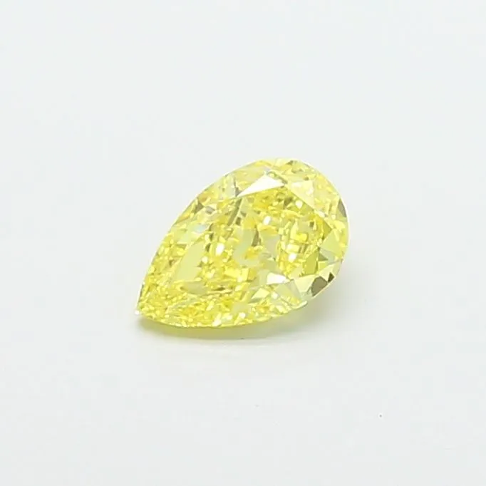 0.87ct PEAR Fancy Intense Yellow VS1 Coloured Lab diamond