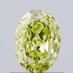 0.86ct OVAL Fancy Yellow VS2 Coloured Lab diamond