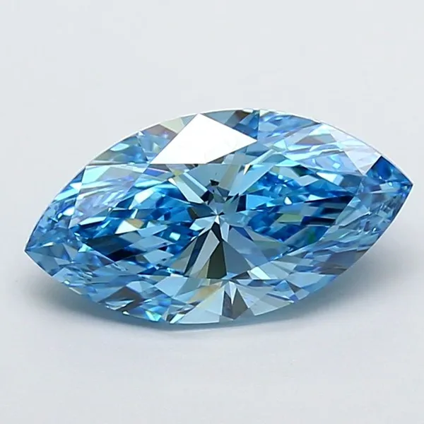 3ct MARQUISE Fancy Vivid Blue VVS2 Coloured Lab diamond