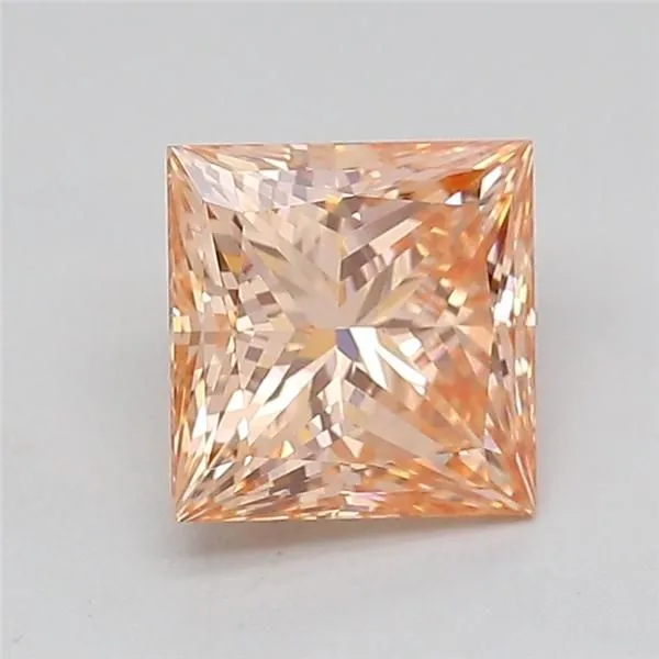 1.55ct PRINCESS Fancy Intense Pink VVS2 Coloured Lab diamond
