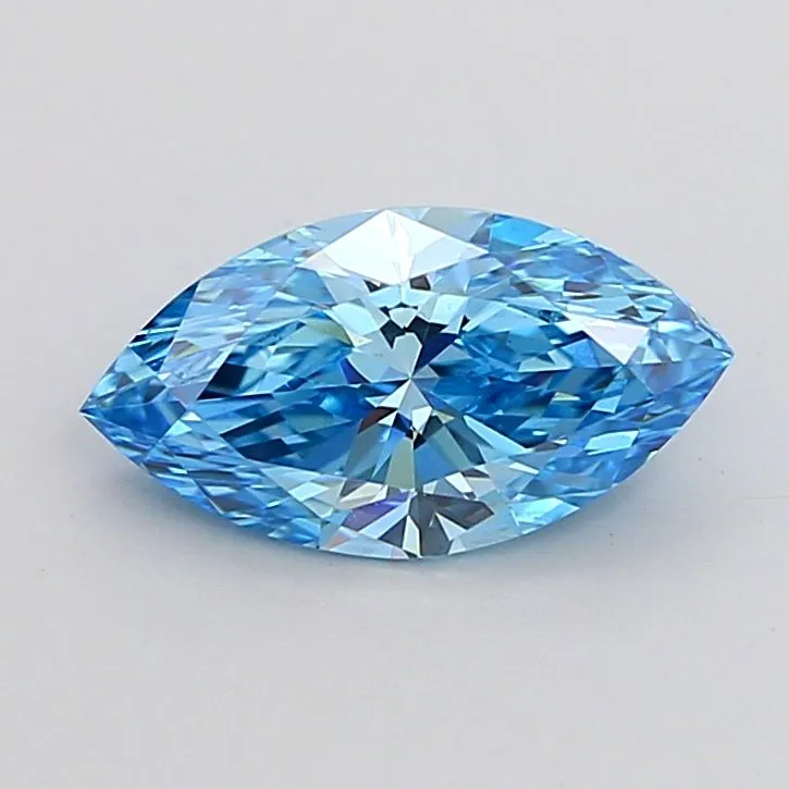 1.53ct MARQUISE Fancy Vivid Blue VS1 Coloured Lab diamond
