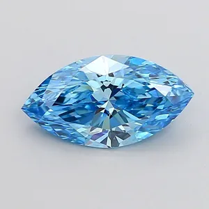 1.53ct MARQUISE Fancy Vivid Blue VS1 Coloured Lab diamond