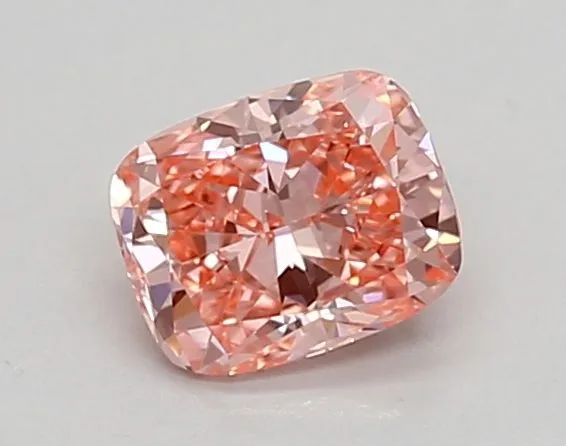 0.51ct CUSHION Fancy Vivid Pink VVS2 Coloured Lab diamond