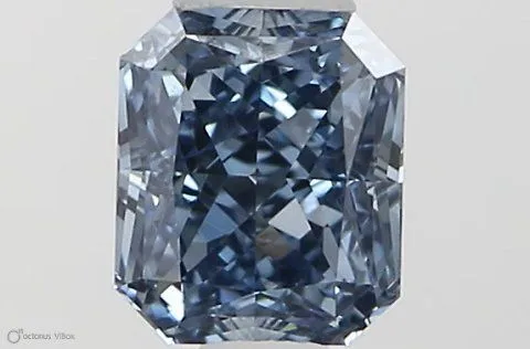 0.38ct RADIANT Fancy Vivid Blue VS1 Coloured Lab diamond