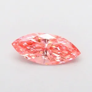 0.49ct MARQUISE Fancy Vivid Pink VVS2 Coloured Lab diamond