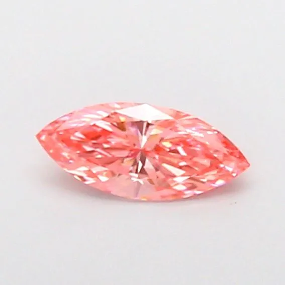 0.49ct MARQUISE Fancy Vivid Pink VVS2 Coloured Lab diamond