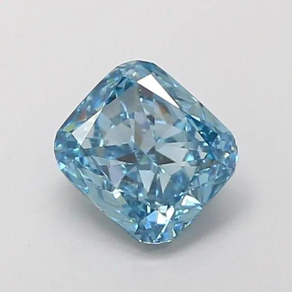 1.13ct CUSHION Fancy Vivid Blue VS1 Coloured Lab diamond