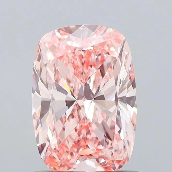 0.99ct CUSHION Fancy Intense Pink VVS2 Coloured Lab diamond