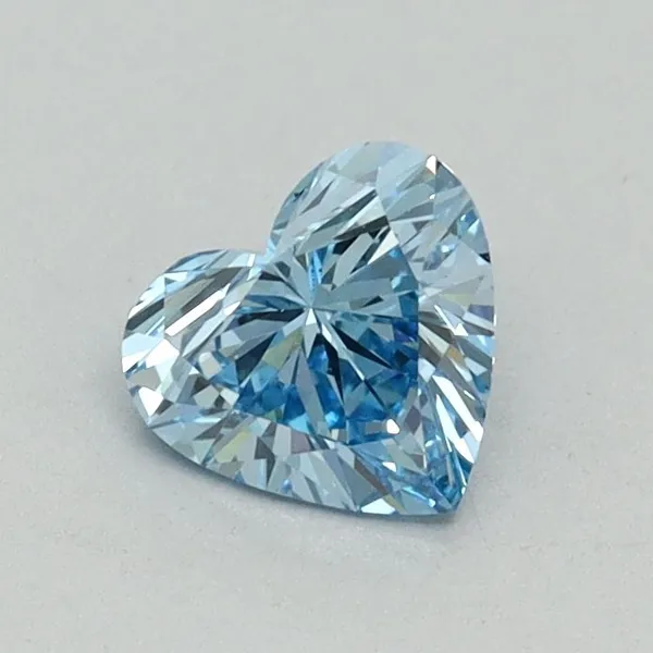 0.52ct HEART Fancy Vivid Blue VVS2 Coloured Lab diamond