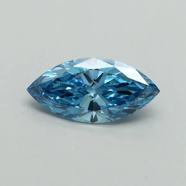 1ct MARQUISE Fancy Vivid Blue VS1 Coloured Lab diamond
