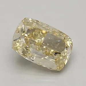 0.6ct CUSHION Fancy Intense Yellow VS2 Coloured Lab diamond