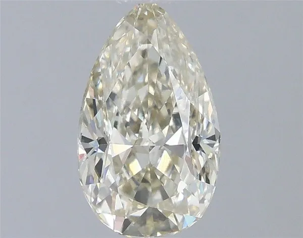 0.82ct PEAR Fancy Light Yellow VS1 Coloured Lab diamond