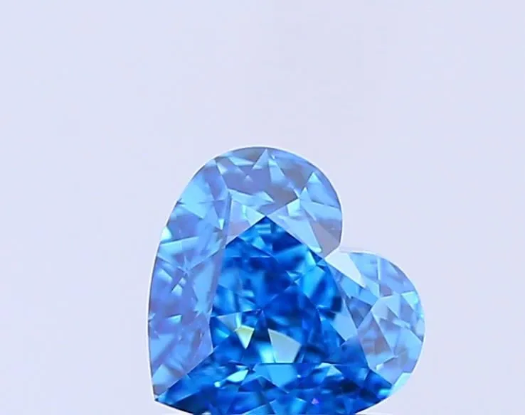 1.01ct HEART Fancy Vivid Blue VS1 Coloured Lab diamond