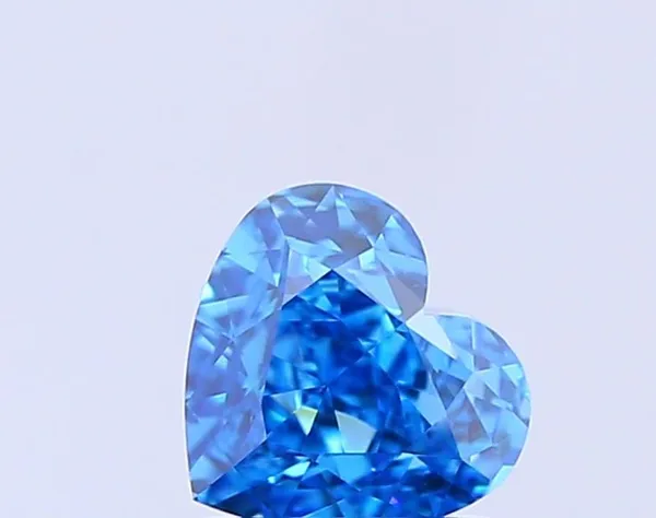 1.01ct HEART Fancy Vivid Blue VS1 Coloured Lab diamond