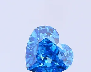 1.01ct HEART Fancy Vivid Blue VS1 Coloured Lab diamond