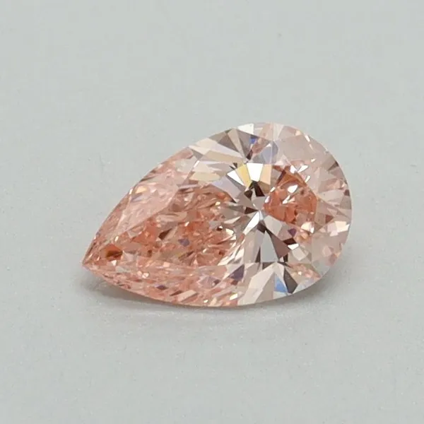 0.34ct PEAR Fancy Vivid Pink VS2 Coloured Lab diamond