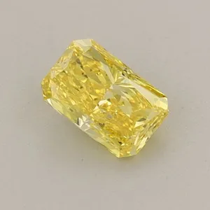 0.47ct RADIANT Fancy Vivid Yellow VS2 Coloured Lab diamond