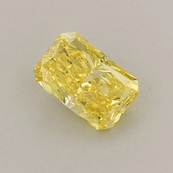 0.47ct RADIANT Fancy Vivid Yellow VS2 Coloured Lab diamond